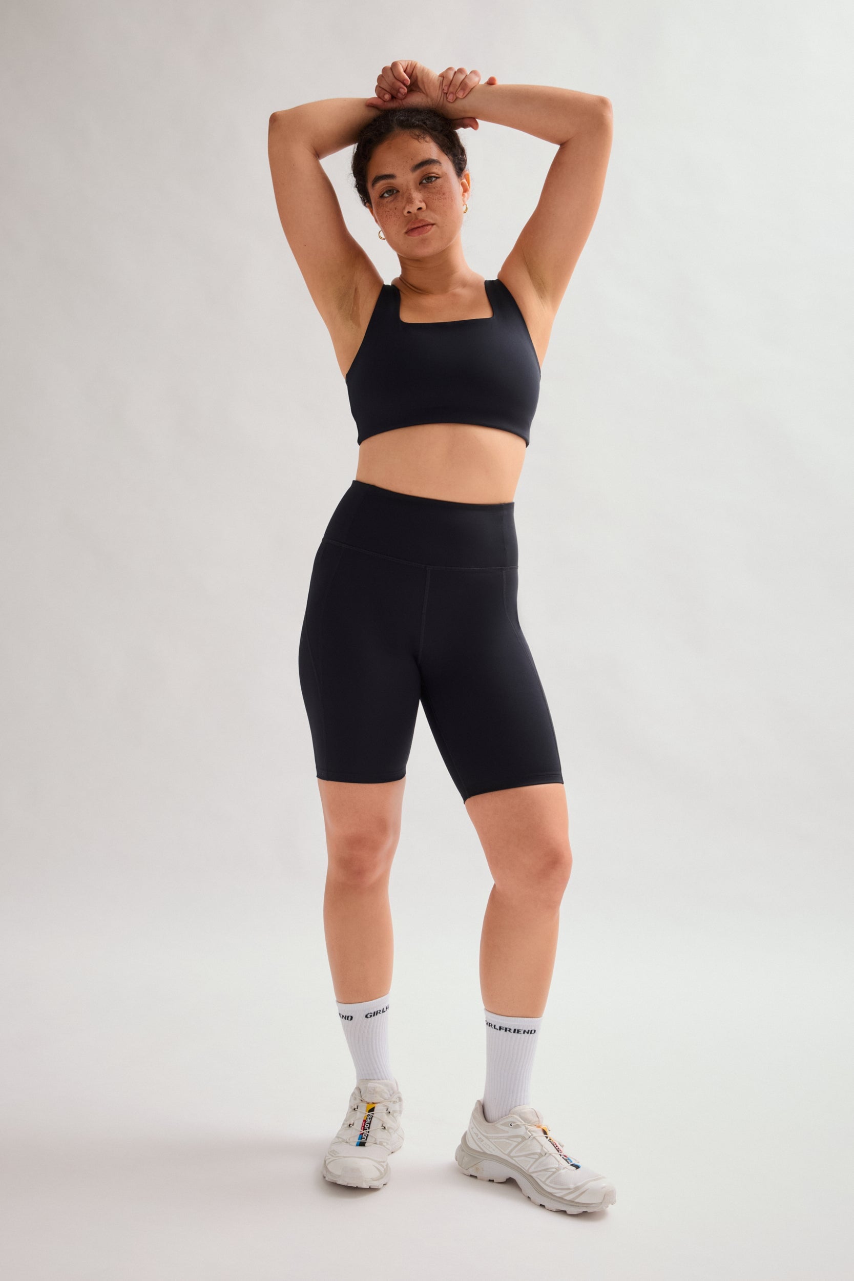 Black High-Rise Bike Short