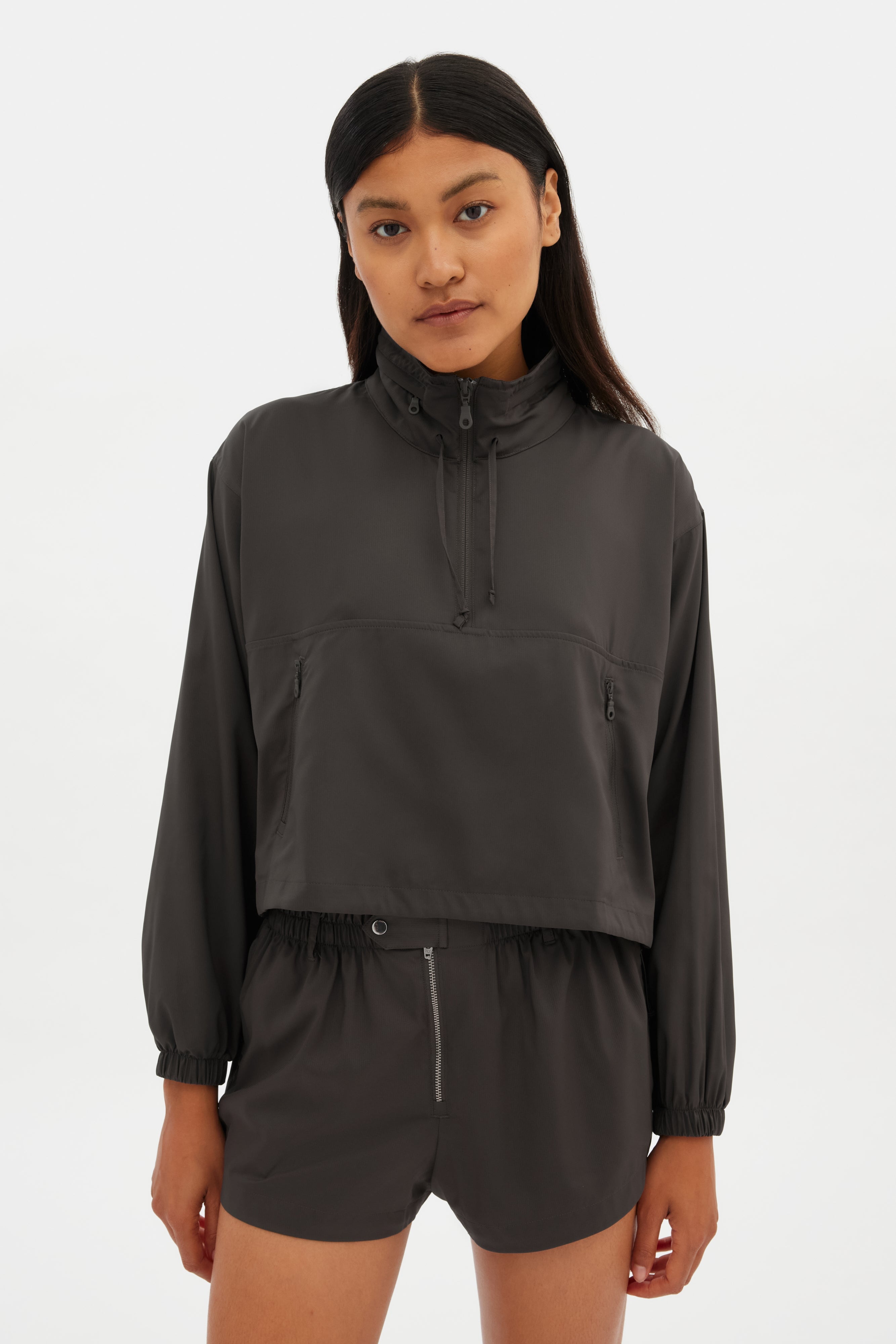 Olivine Huddle Half-Zip Windbreaker