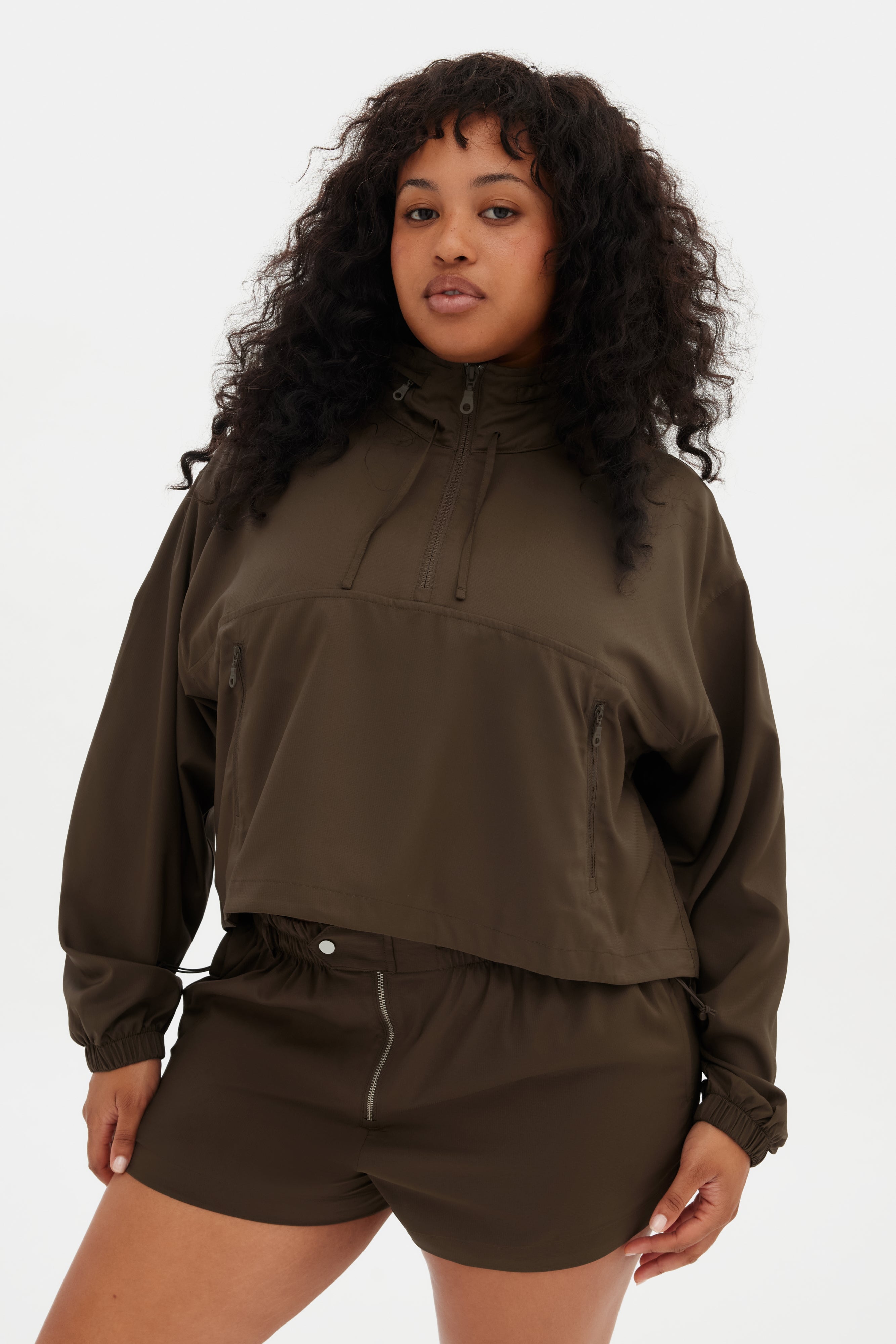 Chestnut Huddle Half-Zip Windbreaker